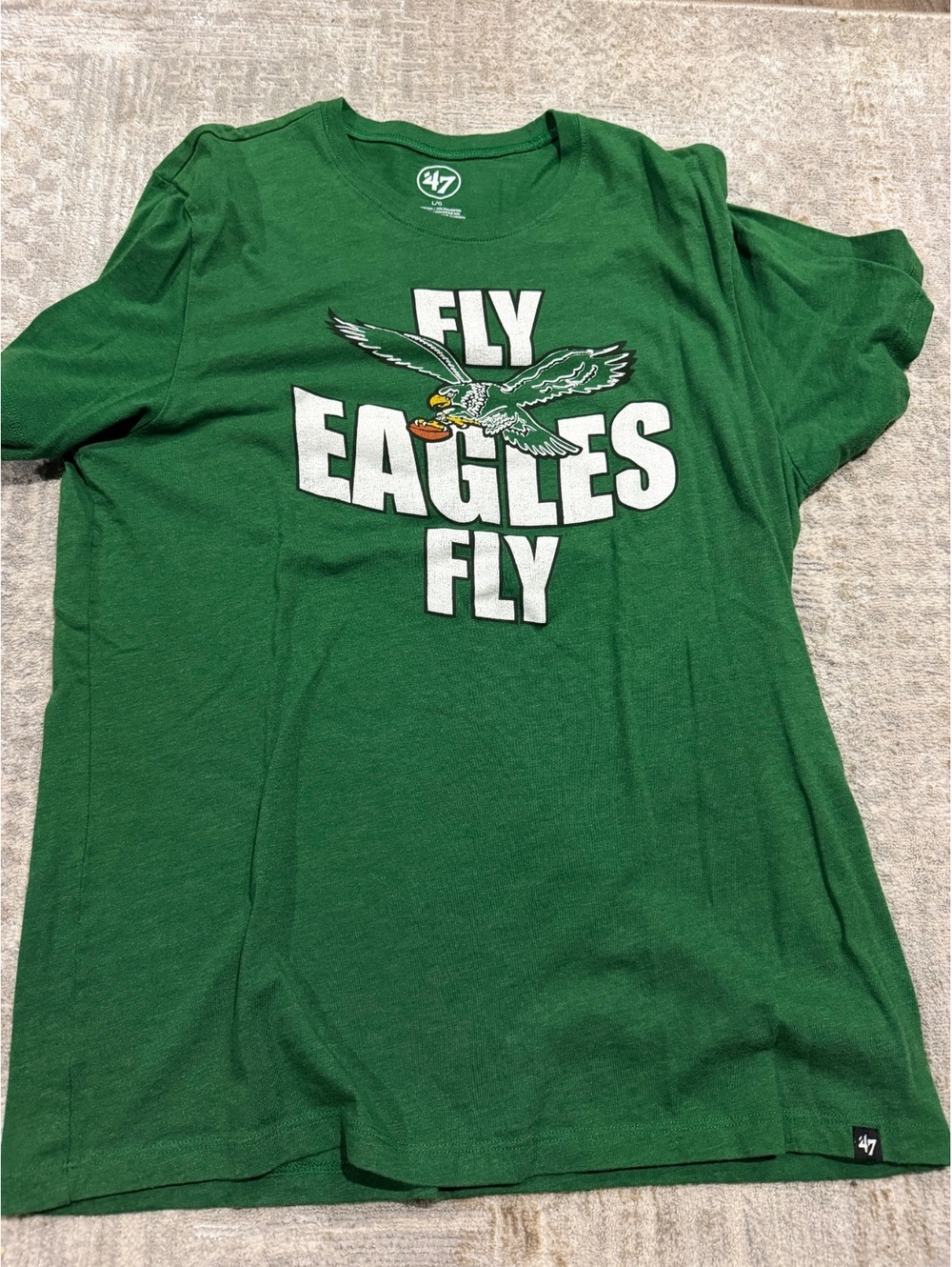 Men's '47 Green Fly Eagles Fly Graphic T-Shirt Large